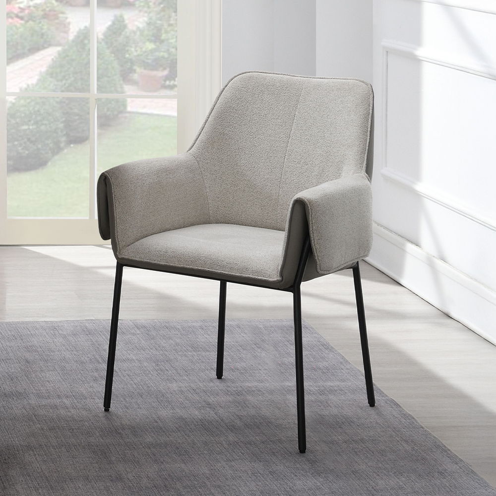 Jirina - Arm Chair (Set of 2) - Beige Chenille - Urban Living Furniture (Los Angeles, CA)