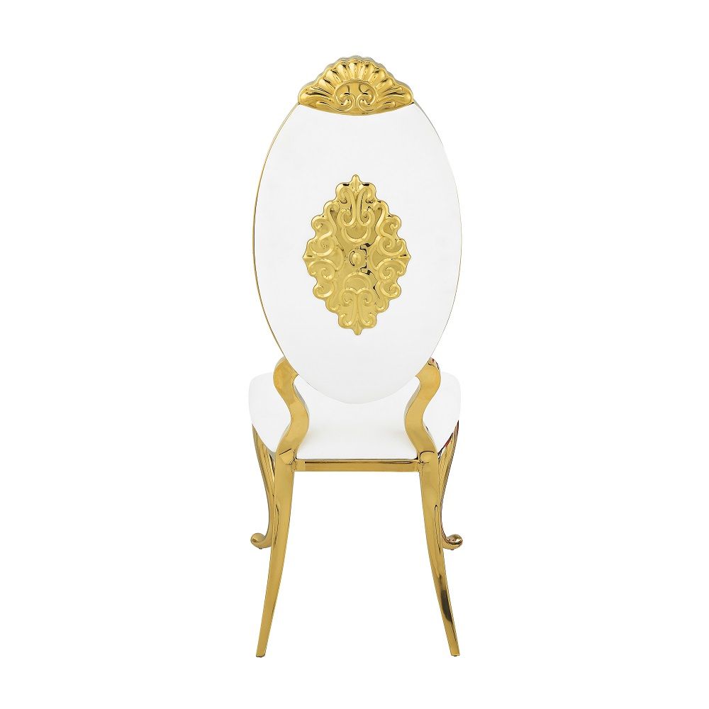 Fallon - Side Chair (Set of 2) - White Velvet & Mirrored Gold - Urban Living Furniture (Los Angeles, CA)