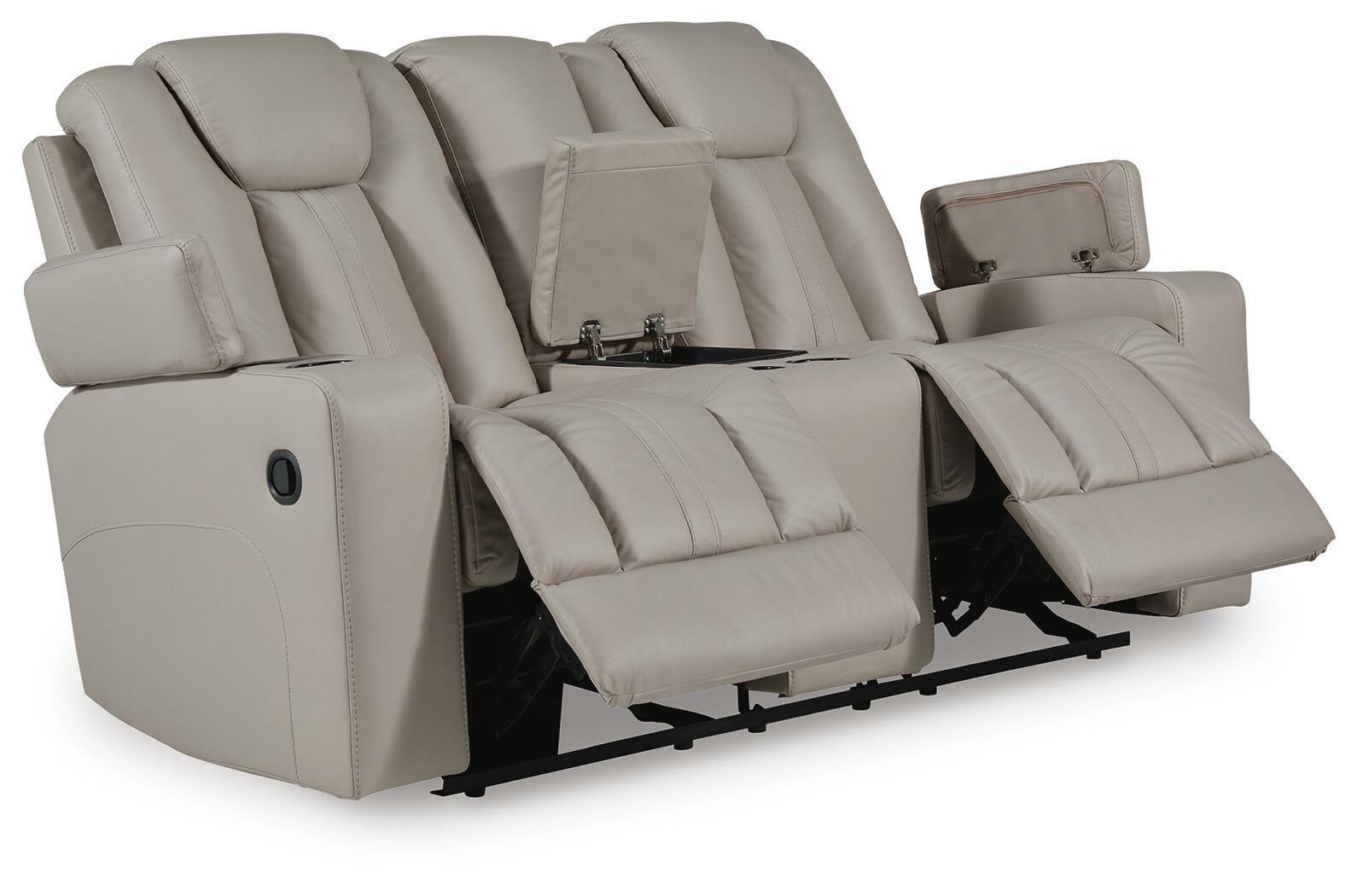 Elevate Edges - Glide Reclining Loveseat With Console - Coin - Urban Living Furniture (Los Angeles, CA)