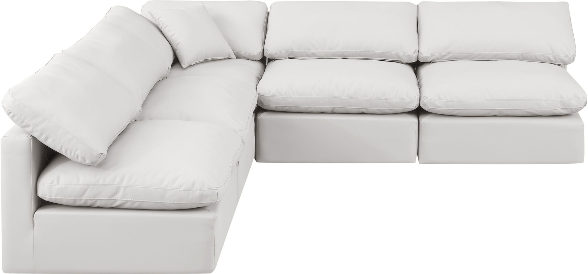 Indulge - Faux Leather 5 Piece Modular Corner Armless Sectional - Urban Living Furniture (Los Angeles, CA)