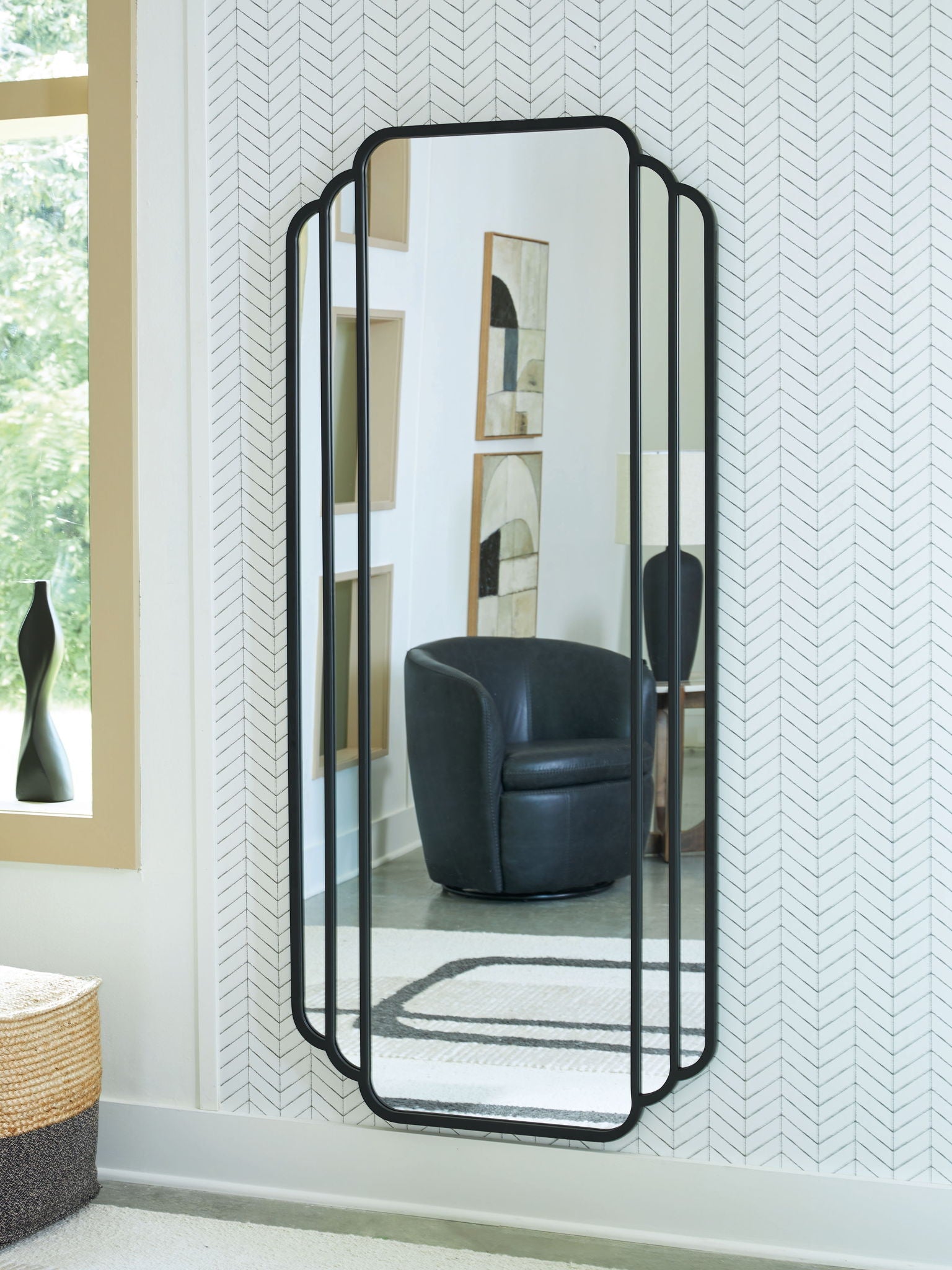 Antigone - Black - Floor Mirror - Urban Living Furniture (Los Angeles, CA)