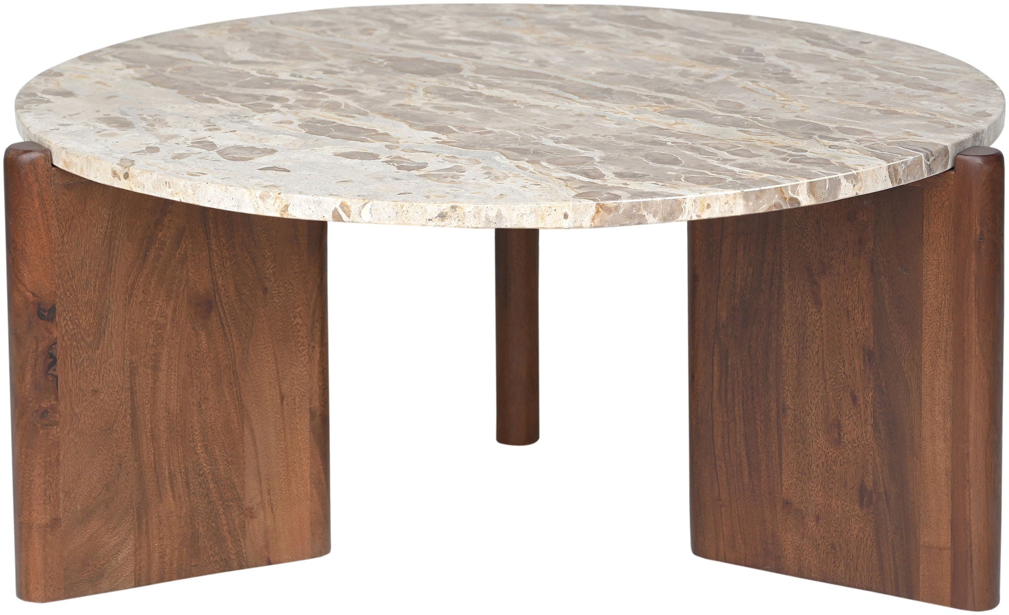 Varenna - Marble Top And Acacia Wood Base Coffee Table - Beige - Urban Living Furniture (Los Angeles, CA)
