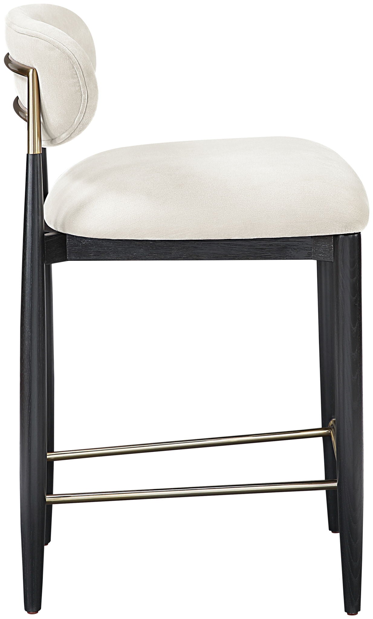Riccio - Fabric Stool - Black Frame - Urban Living Furniture (Los Angeles, CA)