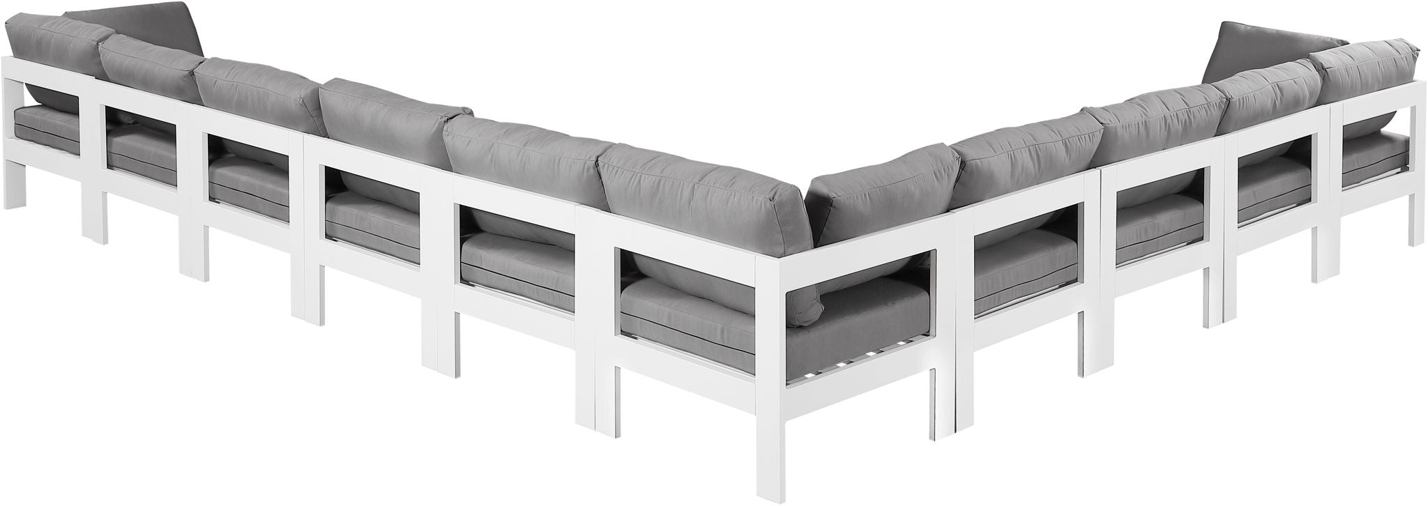 Nizuc - Outdoor Patio 10 Piece Modular Sectional With White Frame - Urban Living Furniture (Los Angeles, CA)