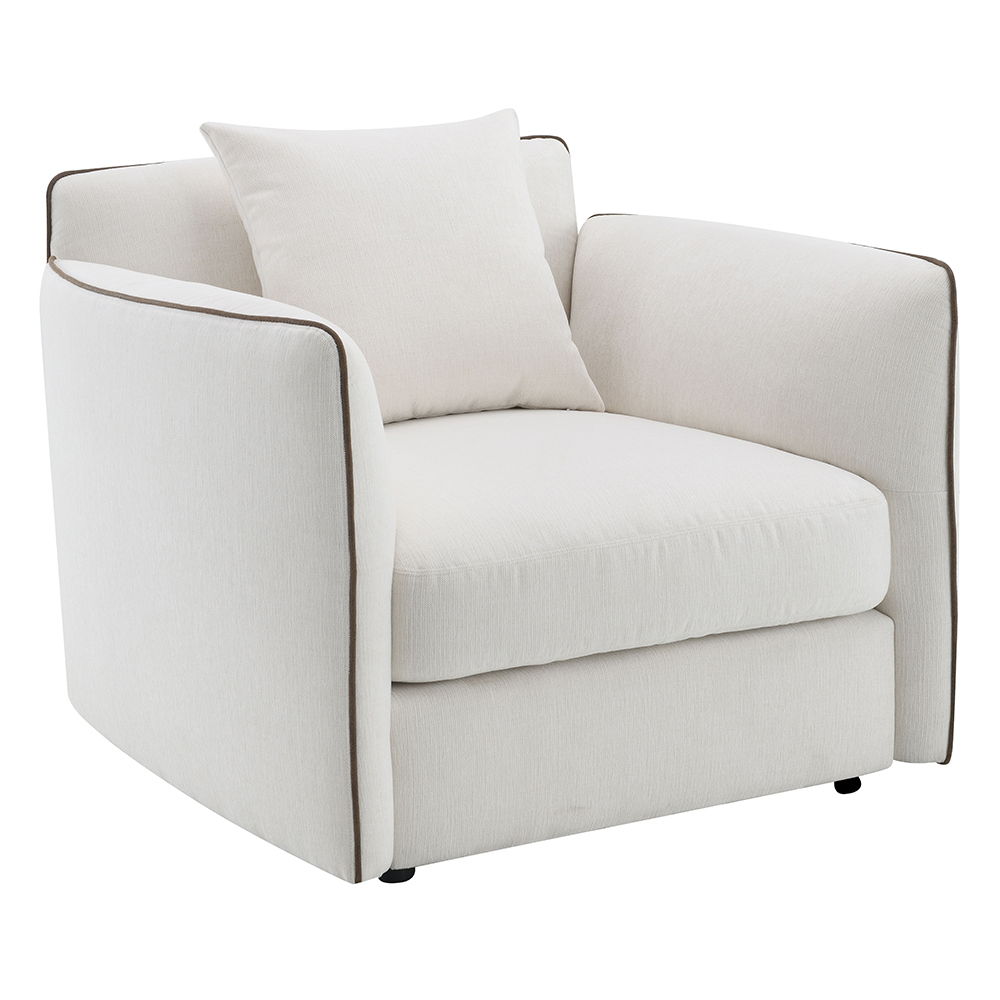 Yolanda - Chair With Pillow - Beige Chenille - Urban Living Furniture (Los Angeles, CA)
