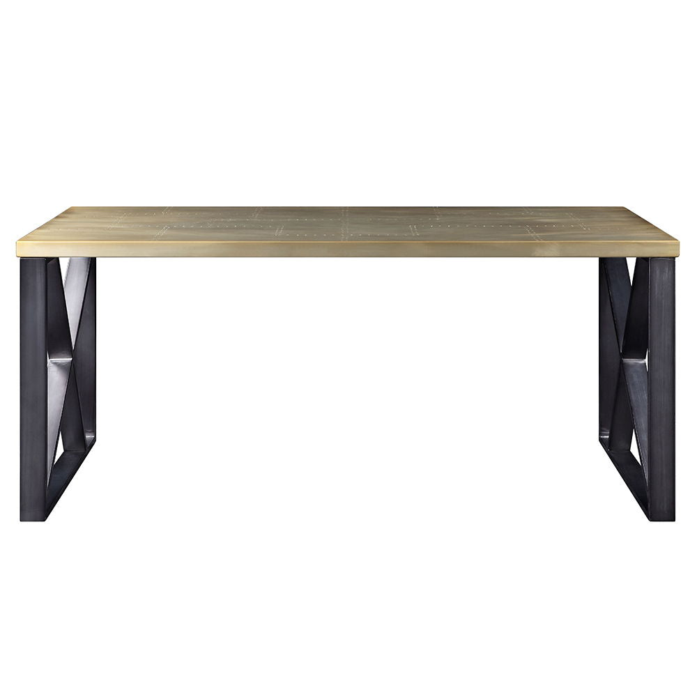Jennavieve - Executive Writing Desk - Gold Aluminum - Urban Living Furniture (Los Angeles, CA)