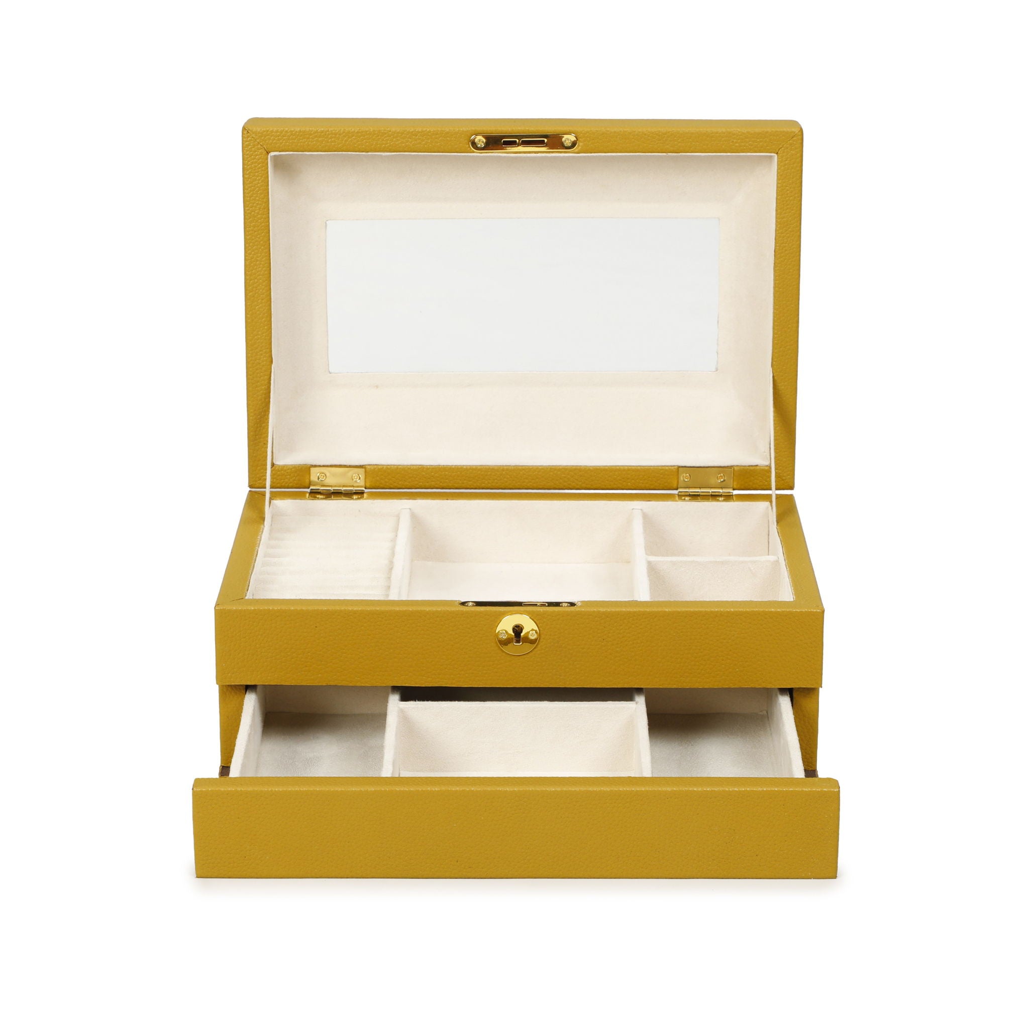 Knox - Vegan Leather Contract-Grade Jewelry Box - Mustard Yellow - Urban Living Furniture (Los Angeles, CA)