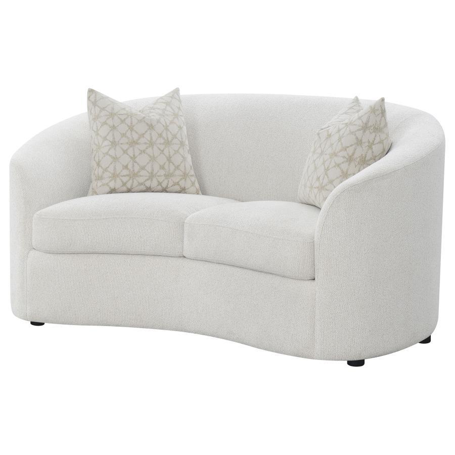 Rainn - Boucle Upholstered Sloped Arm Loveseat - Latte - Urban Living Furniture (Los Angeles, CA)