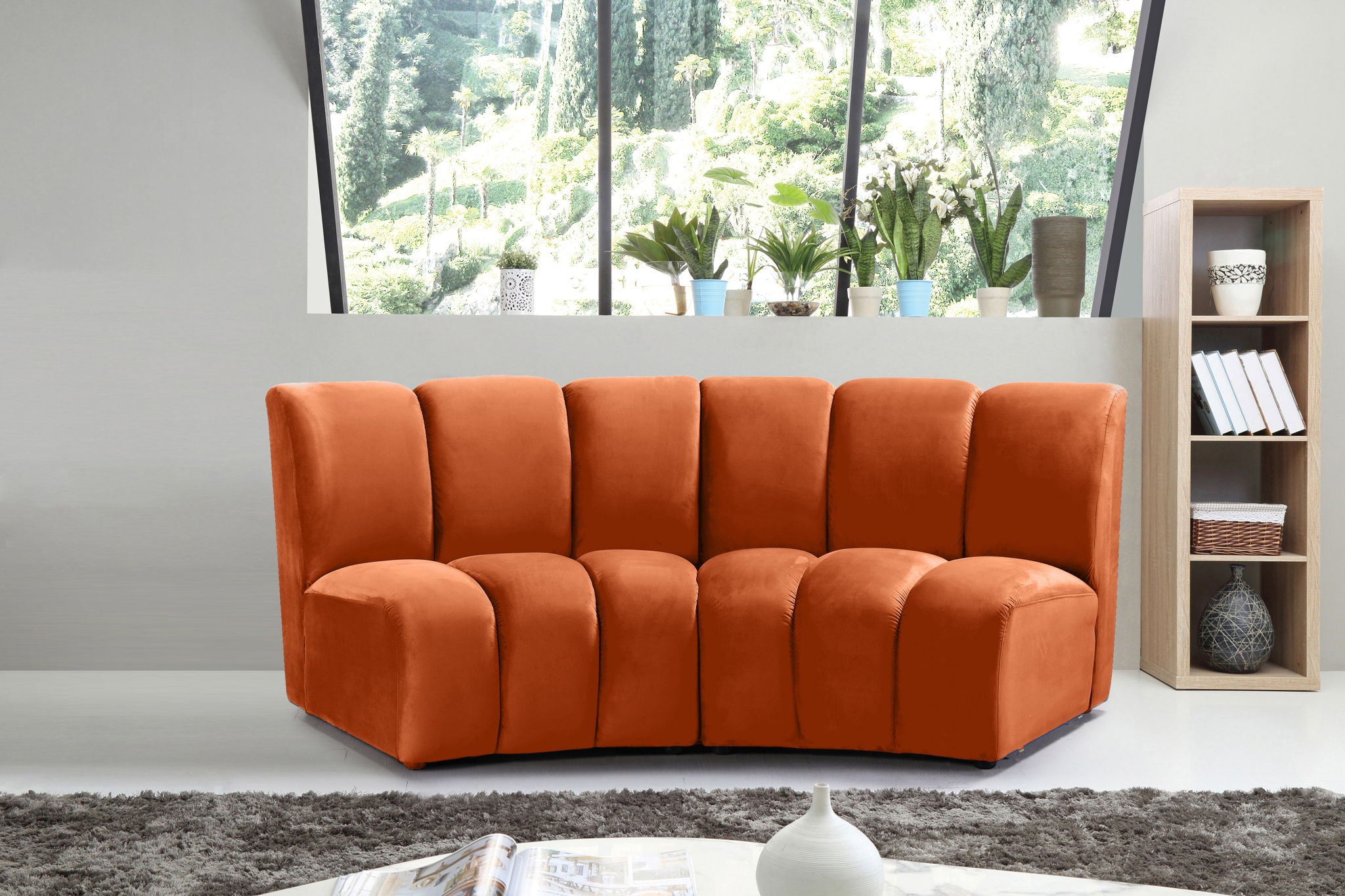 Infinity - 2 Piece Velvet Modular Sectional - Urban Living Furniture (Los Angeles, CA)