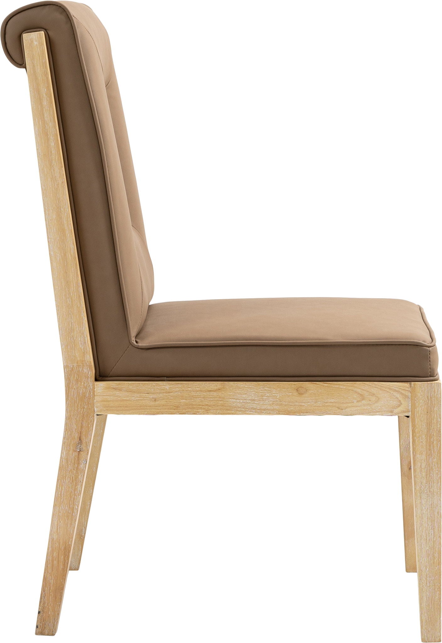 Gwendolyn - Faux Leather Dining Side Chair With Natural Frame (Set of 2) - Urban Living Furniture (Los Angeles, CA)