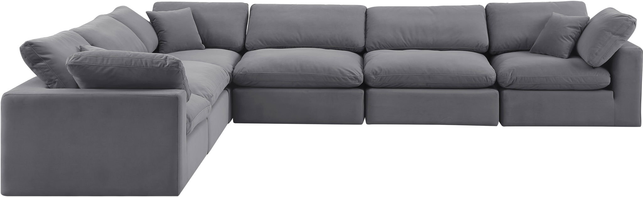 Comfy - 6 Piece Velvet Modular Corner Sectional - Urban Living Furniture (Los Angeles, CA)
