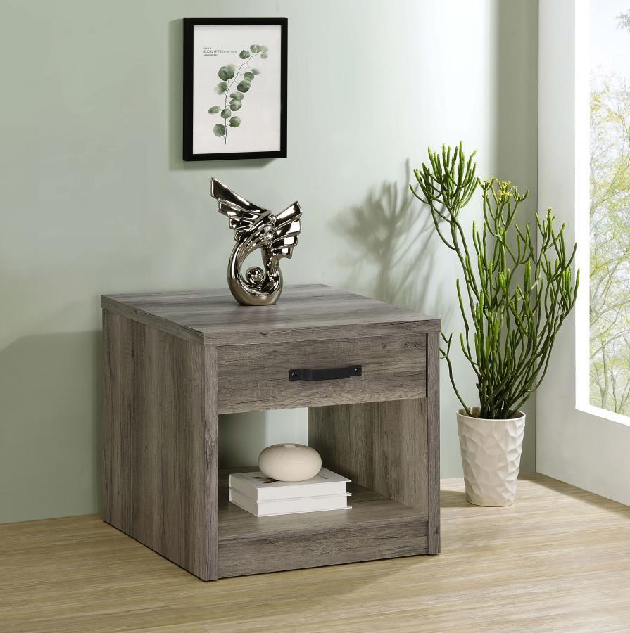 Felix - 1-Drawer Engineered Wood Side End Table - Gray Driftwood - Urban Living Furniture (Los Angeles, CA)