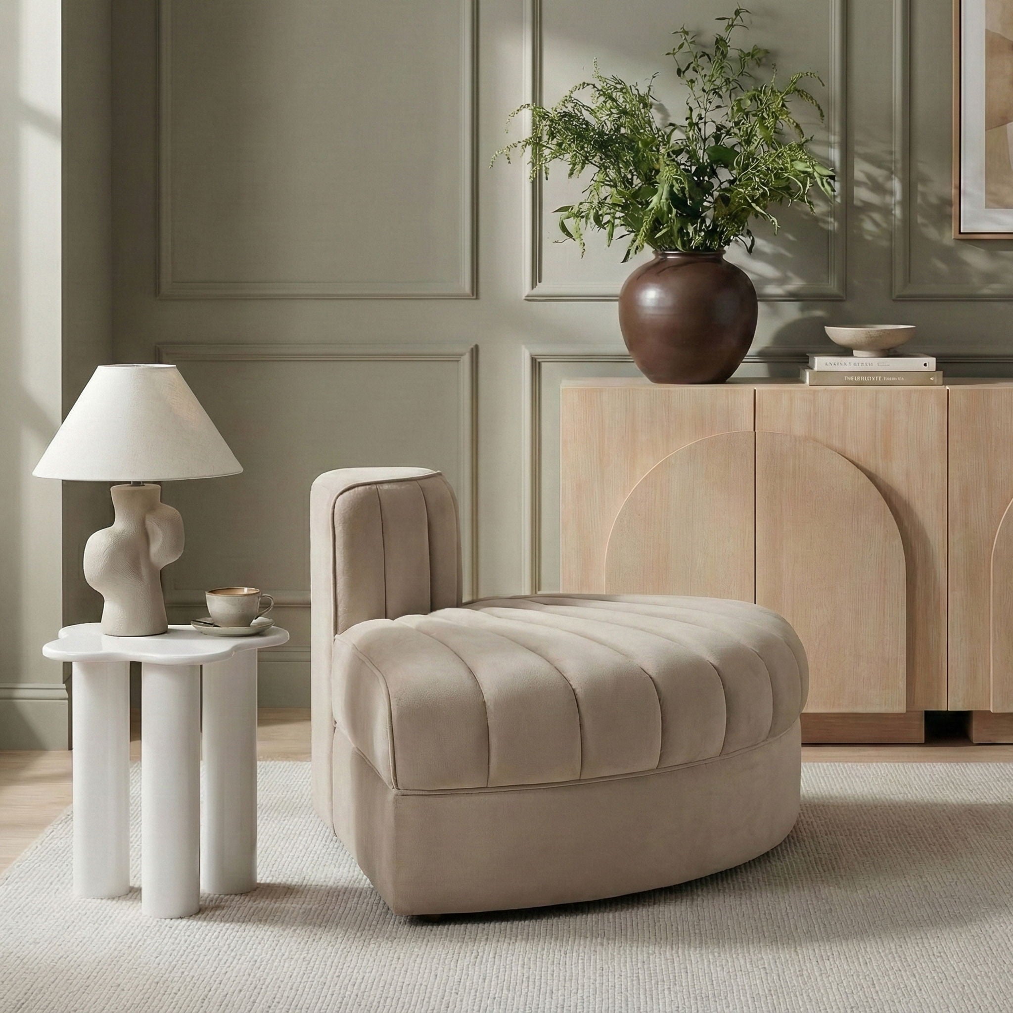 Rummi - Velvet Performance Fabric Upholstered Modular Chair - Urban Living Furniture (Los Angeles, CA)