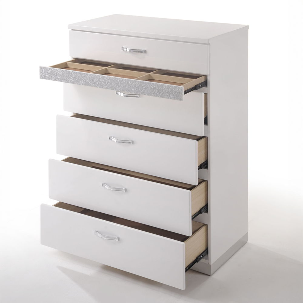 Naima II - Chest - White High Gloss - Urban Living Furniture (Los Angeles, CA)