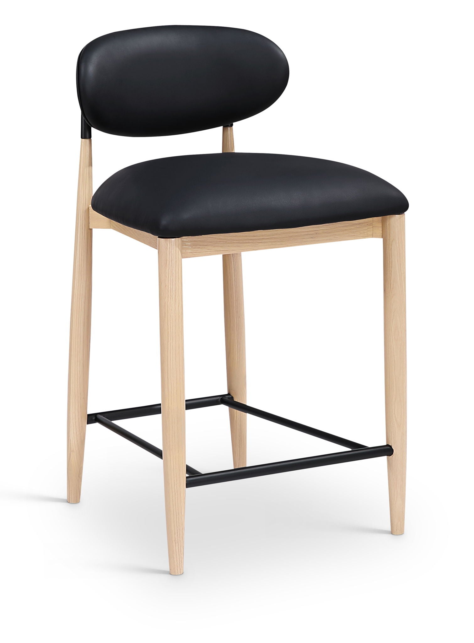 Riccio - Stool - Natural And Black Frame - Urban Living Furniture (Los Angeles, CA)
