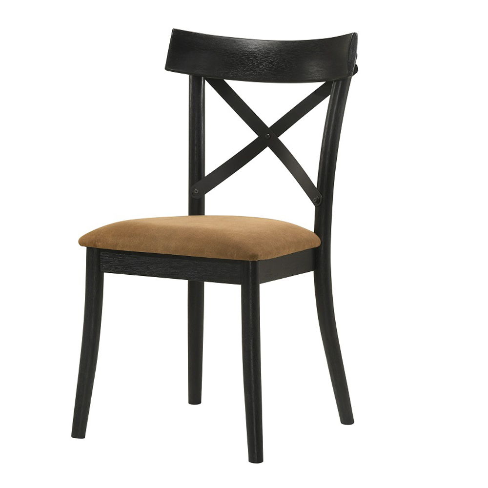Hillary - Side Chair (Set of 2) - Walnut & Black - Urban Living Furniture (Los Angeles, CA)