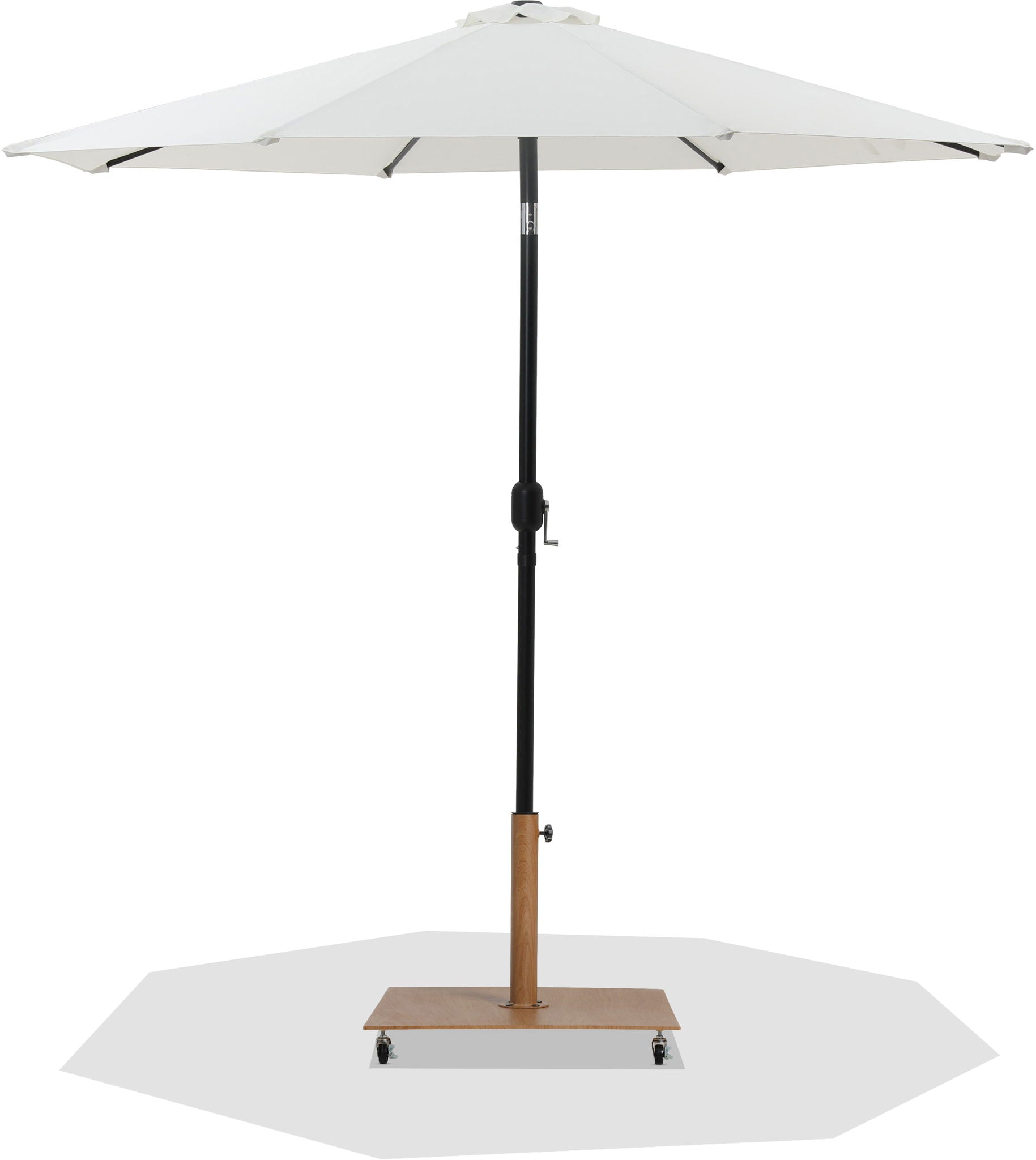 Fiji - Aluminum Patio Umbrella With Square Teak And Black Base - Urban Living Furniture (Los Angeles, CA)