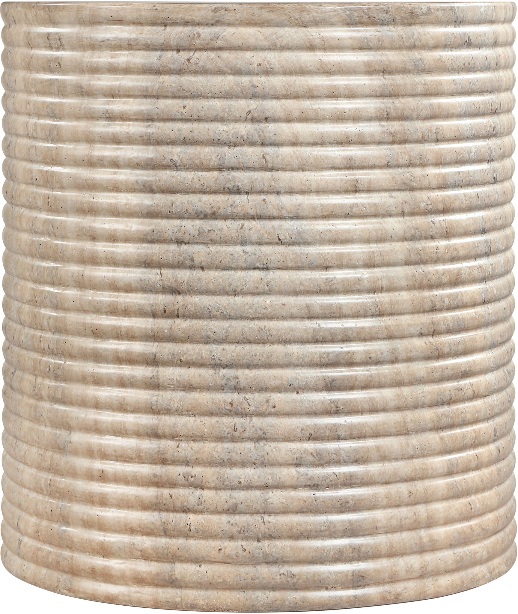 Rapallo - Concrete Indoor/Outdoor End Table - Travertine - Urban Living Furniture (Los Angeles, CA)