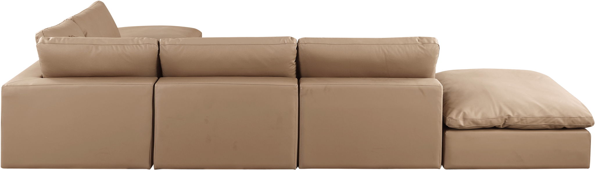 Comfy - 6 Piece Faux Leather Modular Sectional - Tan - Urban Living Furniture (Los Angeles, CA)