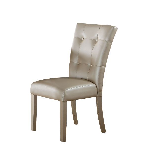 Voeville II - Side Chair (Set of 2) - Platinum Pu & Platinum - Urban Living Furniture (Los Angeles, CA)