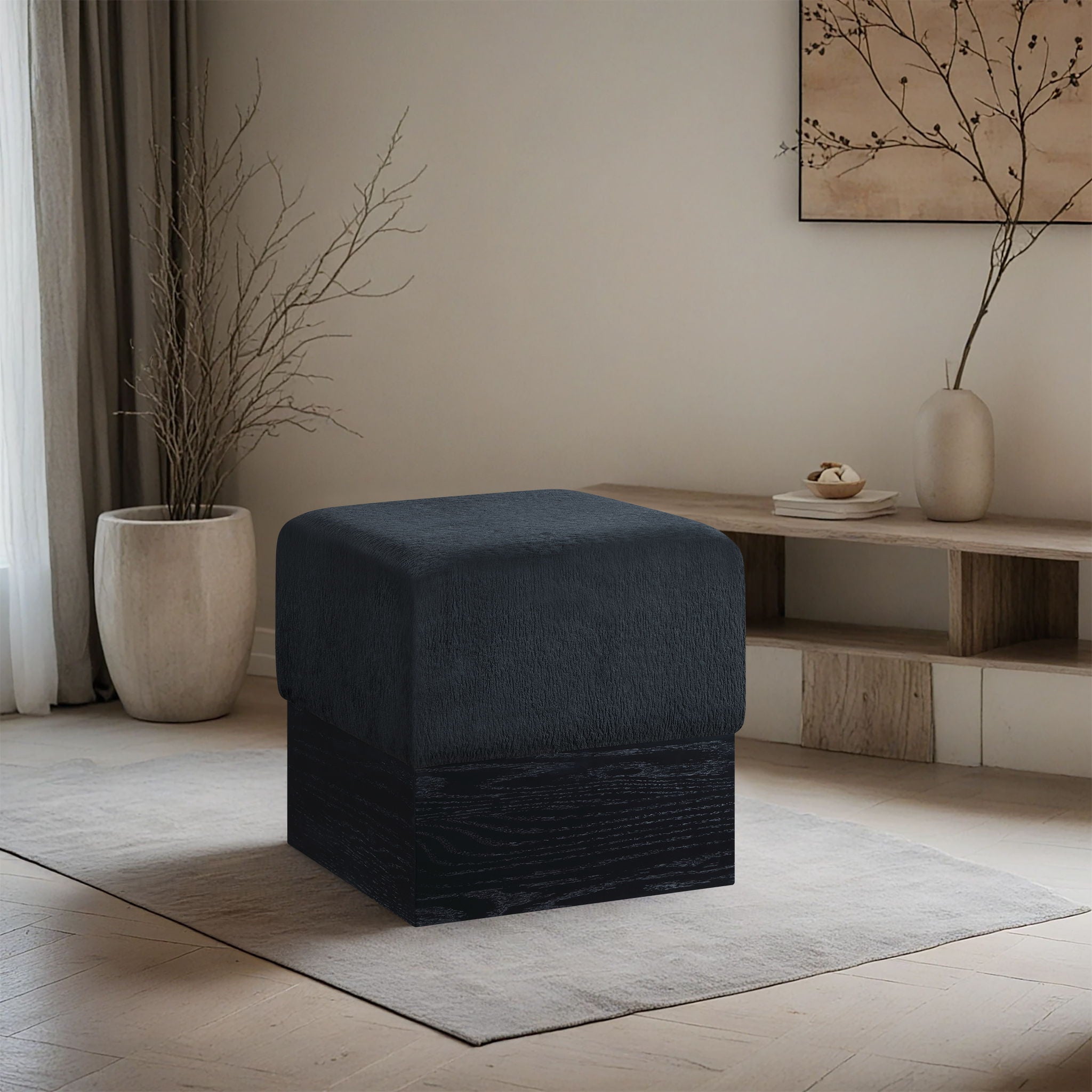 Havre - Ottoman / Stool With Black Base - Urban Living Furniture (Los Angeles, CA)