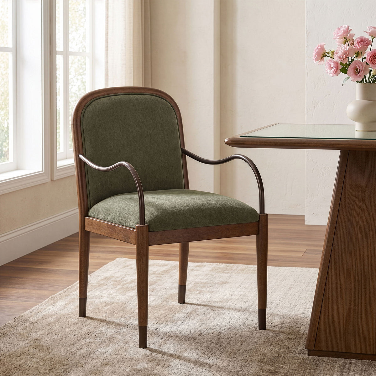 Cambria - Fabric Upholstered Dining Arm Chair