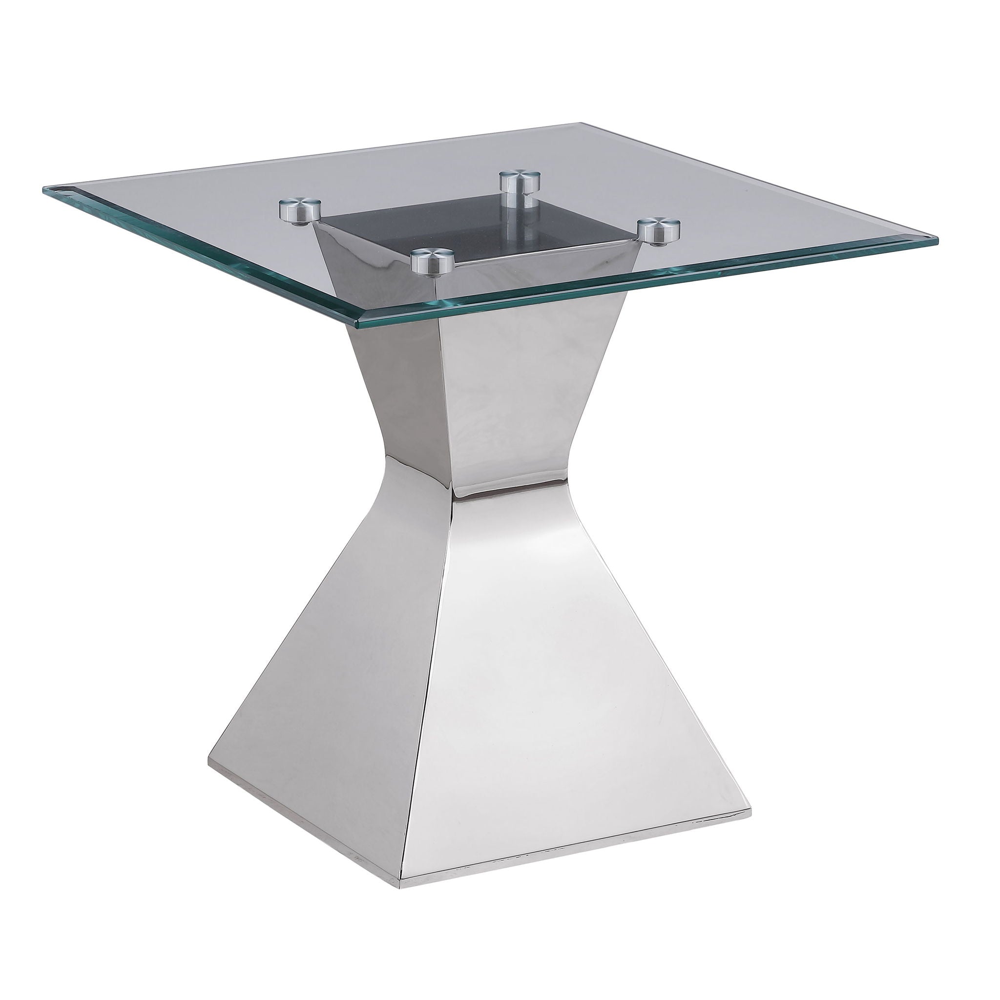 Jenny - Glass Top End Table - Silver - Urban Living Furniture (Los Angeles, CA)