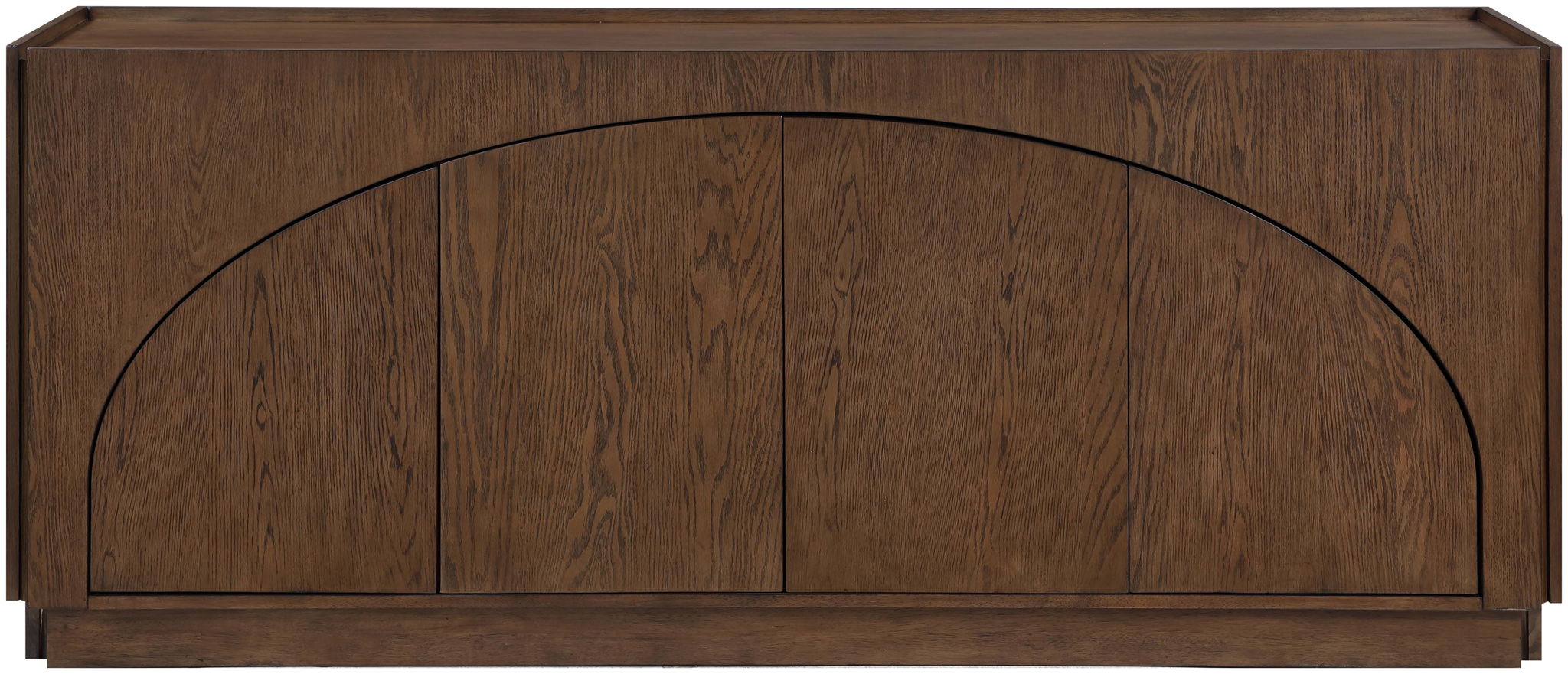 Everson - Oak Veneer And Solid Wood Sideboard/Buffet - Brown