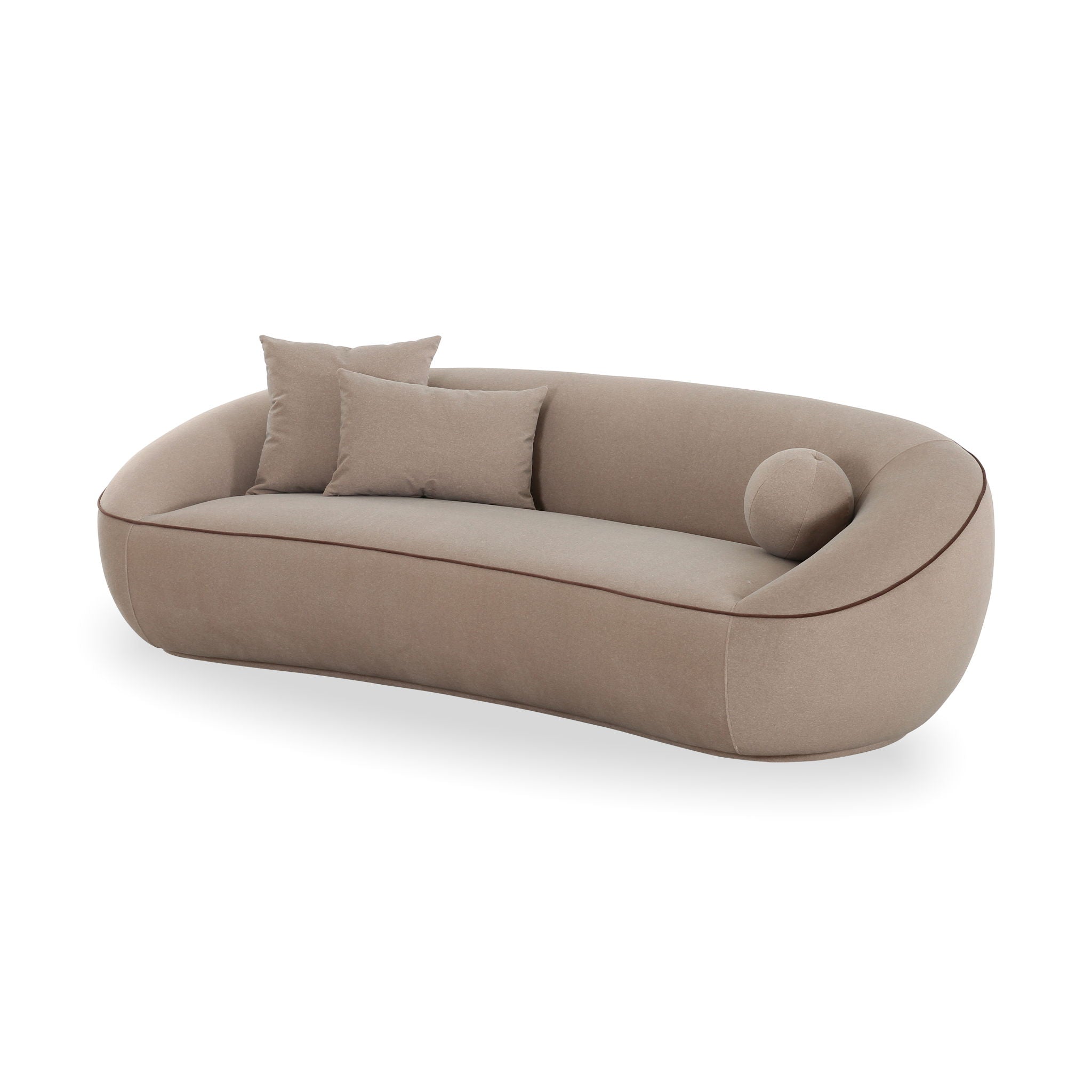 Jenny - Faux Mohair Sofa - Taupe