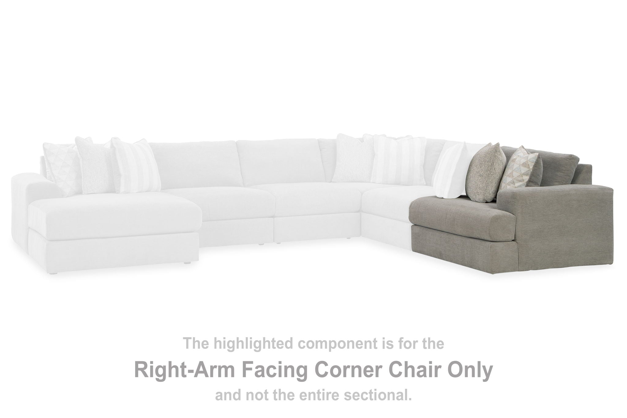 Avaliyah - Ash - Raf Corner Chair - Urban Living Furniture (Los Angeles, CA)
