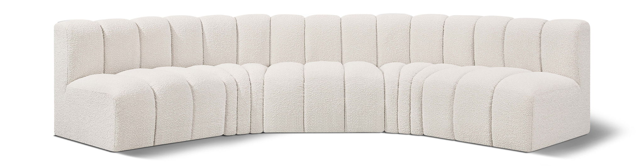 Arc - Boucle Fabric 5 Piece U-Shaped Modular Sofa - Urban Living Furniture (Los Angeles, CA)
