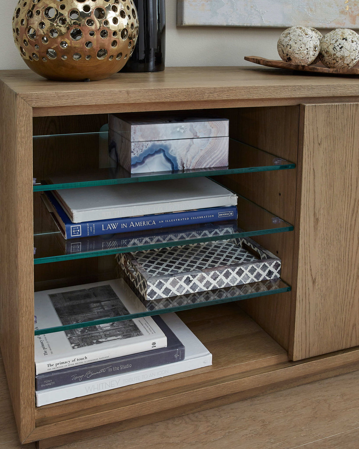One - Coastal Modern TV Console - Bisque