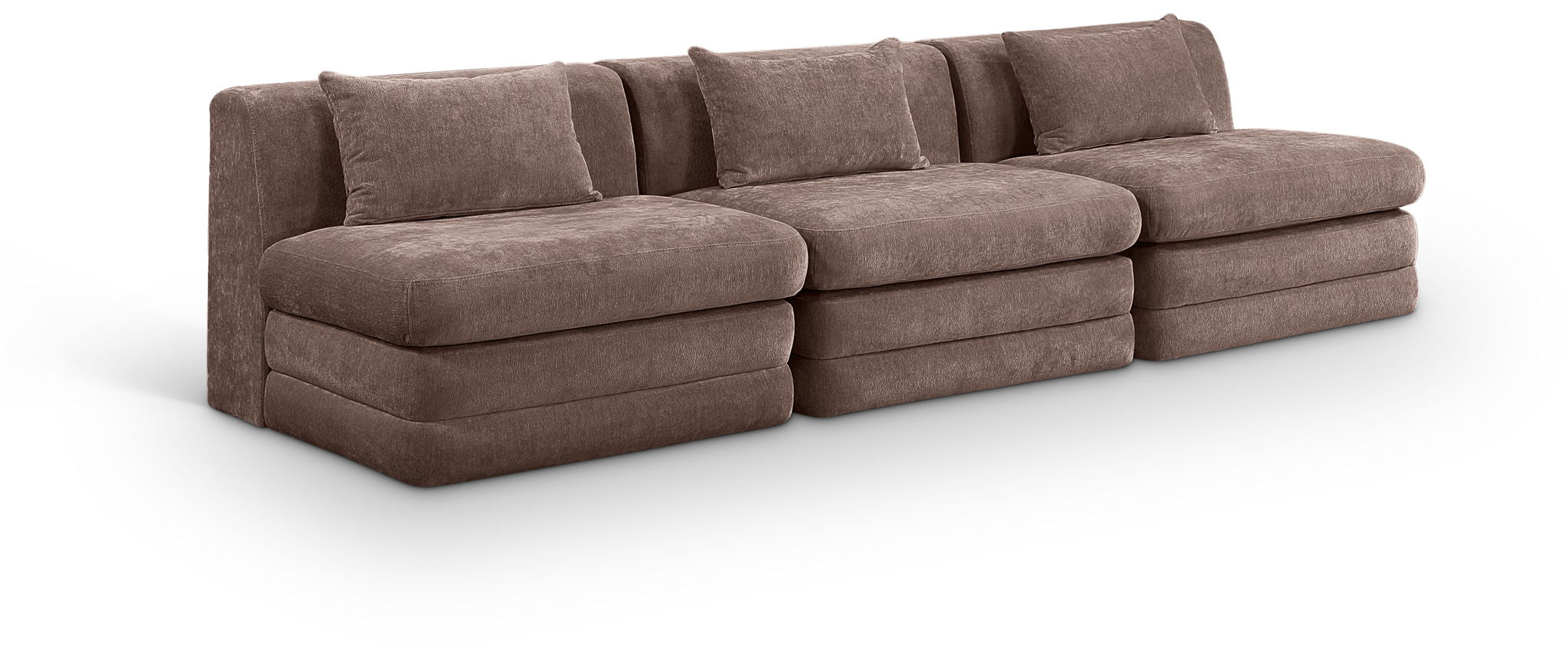 Stellar - 3 Piece 114" Upholstered Modular Armless Sofa - Urban Living Furniture (Los Angeles, CA)