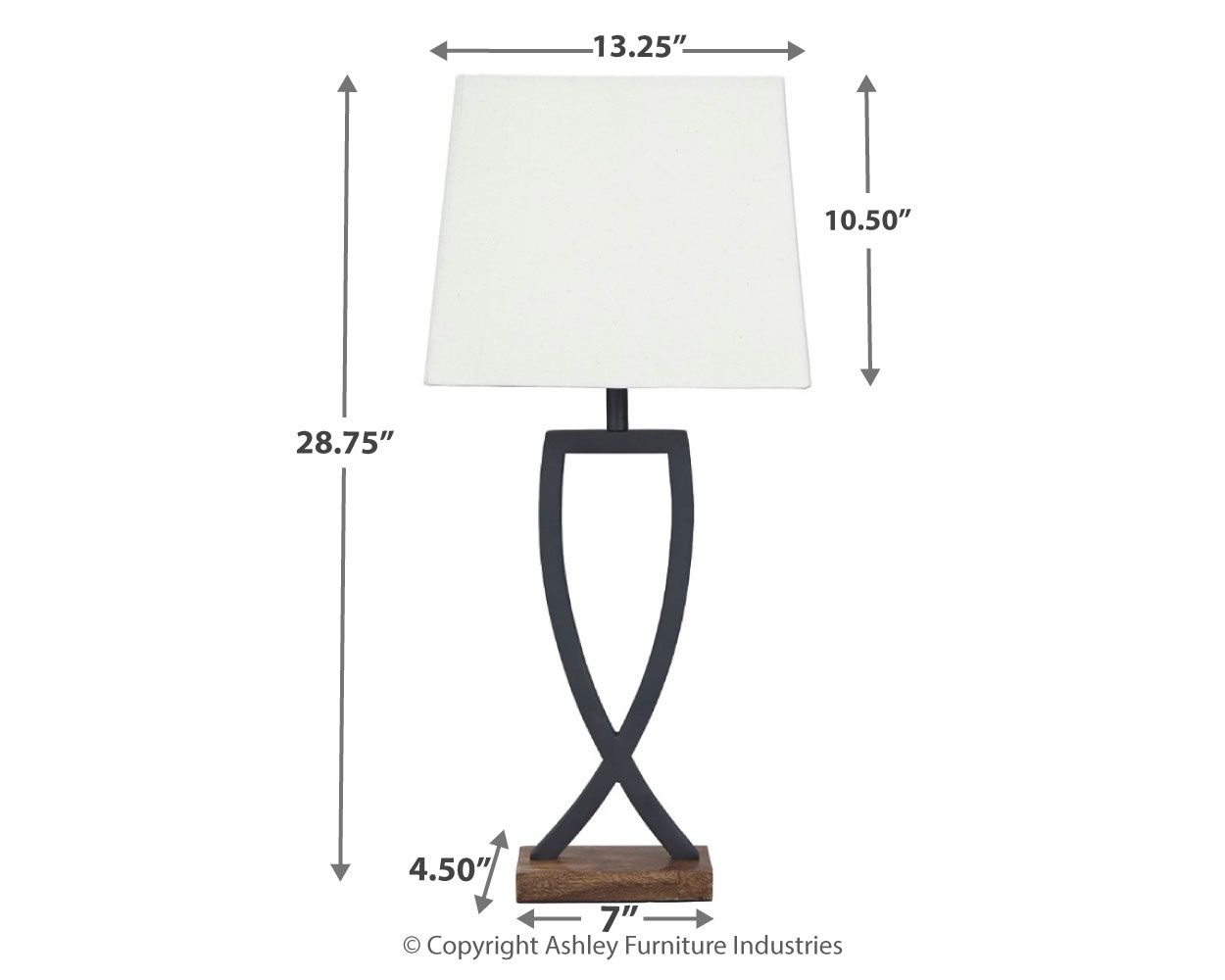 Makara - Metal Table Lamp (Set of 2) - Black / Brown - Urban Living Furniture (Los Angeles, CA)