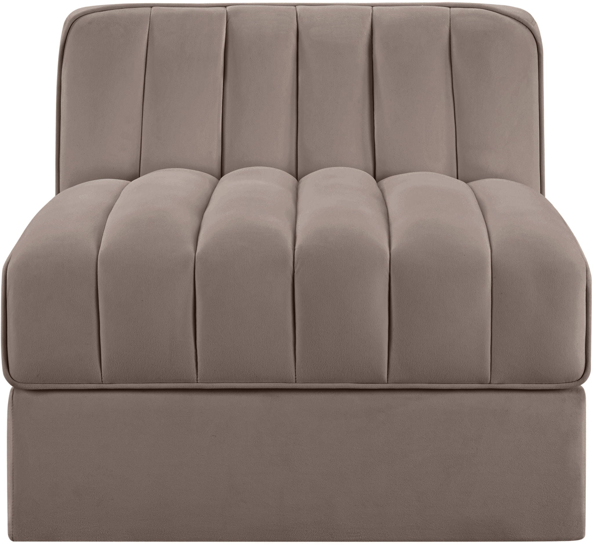 Rummi - Velvet Performance Fabric Upholstered Modular Armless Chair - Urban Living Furniture (Los Angeles, CA)