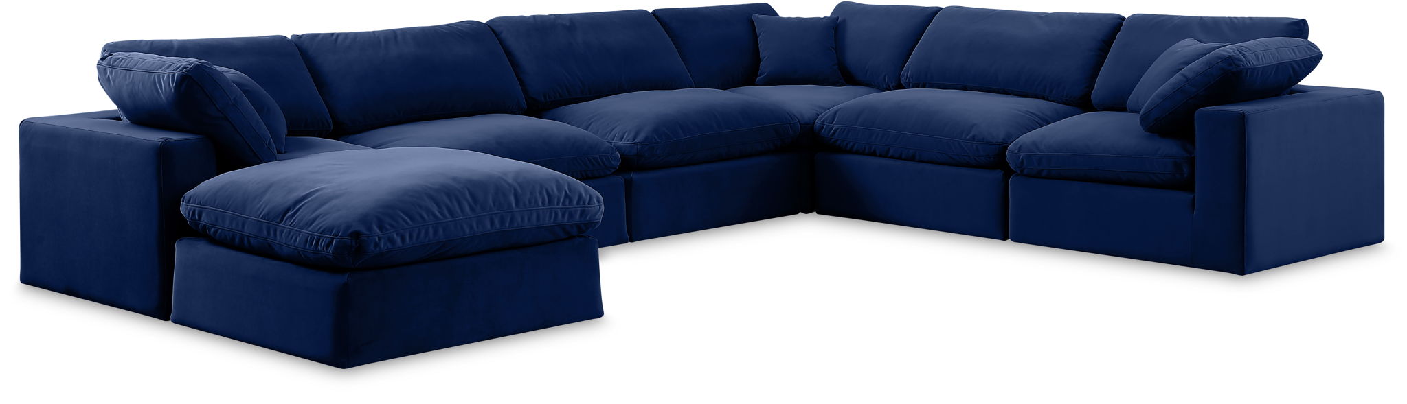 Comfy - 7 Piece Velvet Modular Sectional With Chaise - Urban Living Furniture (Los Angeles, CA)