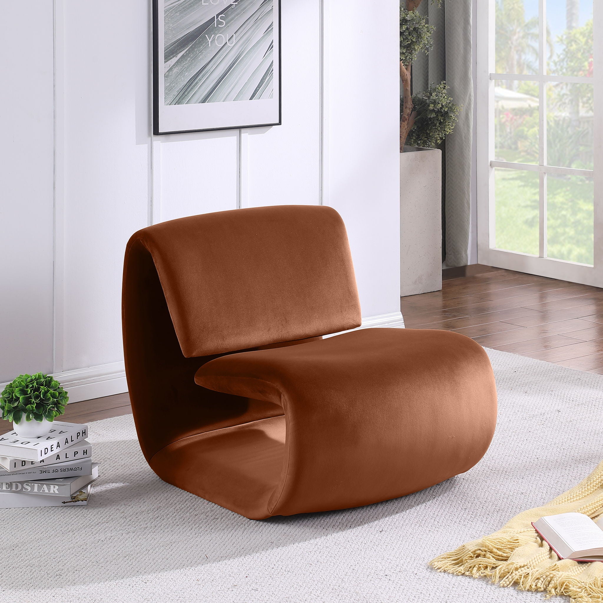 Nouveau - Velvet Accent Chair - Urban Living Furniture (Los Angeles, CA)