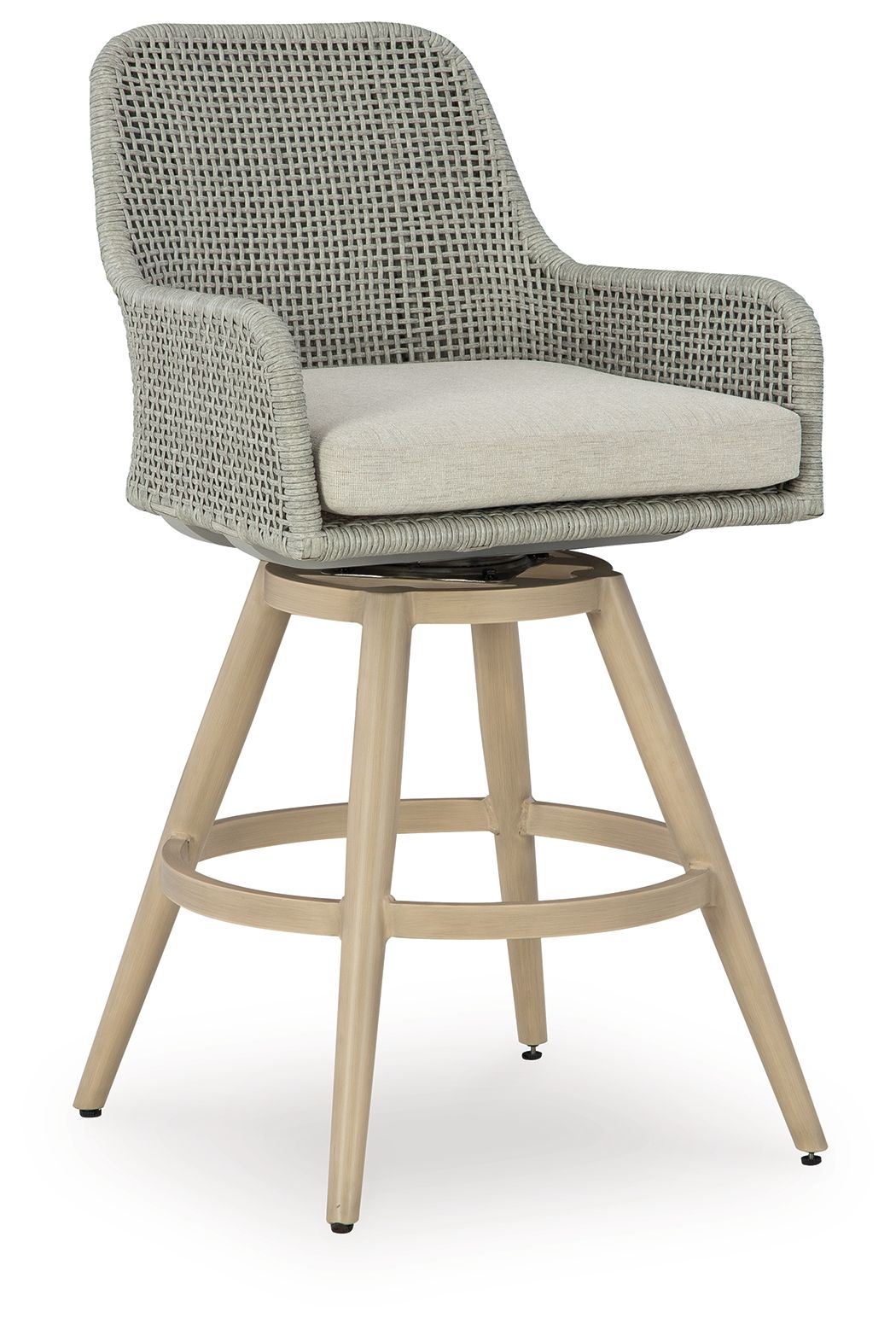 Seton Creek - Beige / Gray - Barstool With Cushion (Set of 2) - Urban Living Furniture (Los Angeles, CA)
