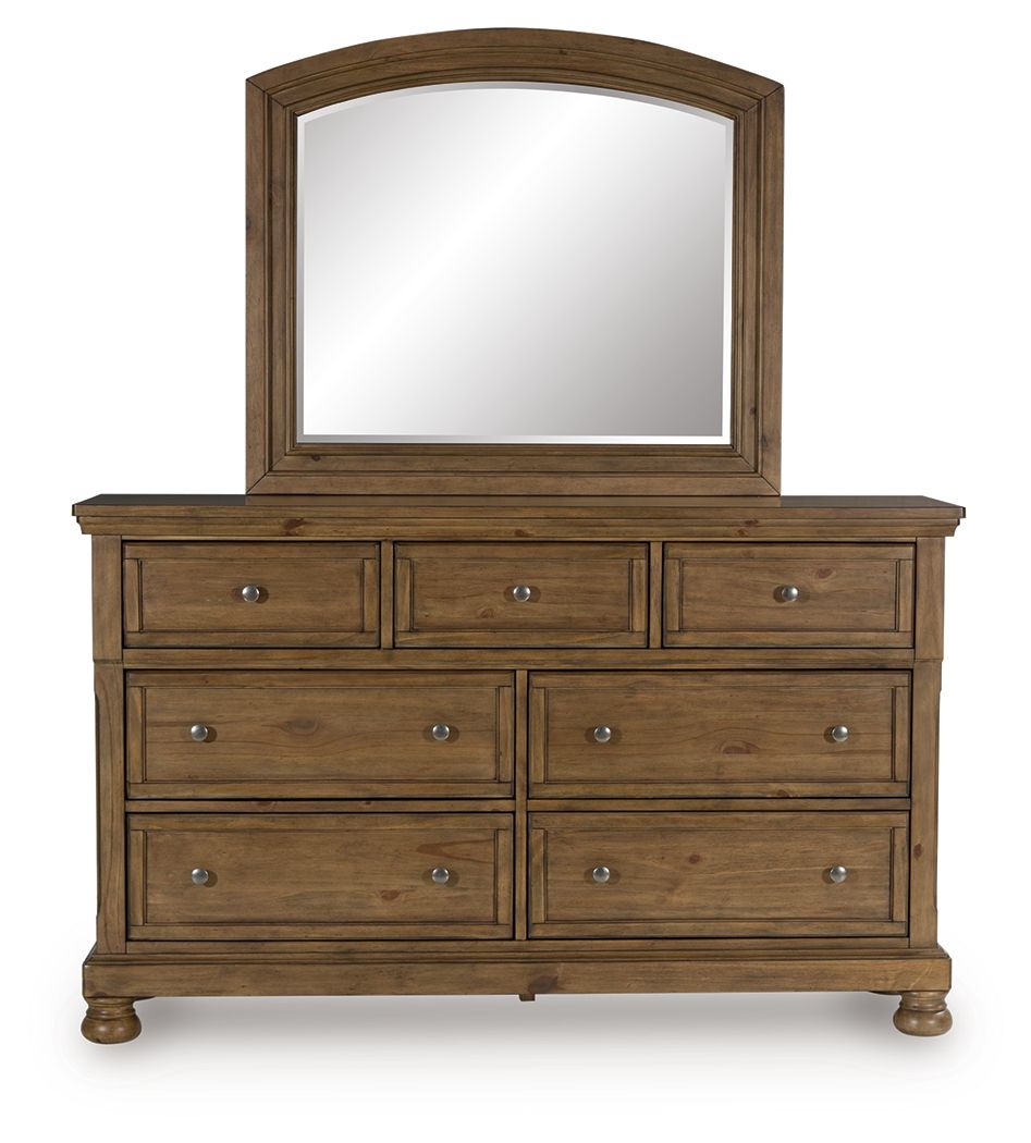 Feddinger - Medium Brown - Dresser And Mirror - Urban Living Furniture (Los Angeles, CA)