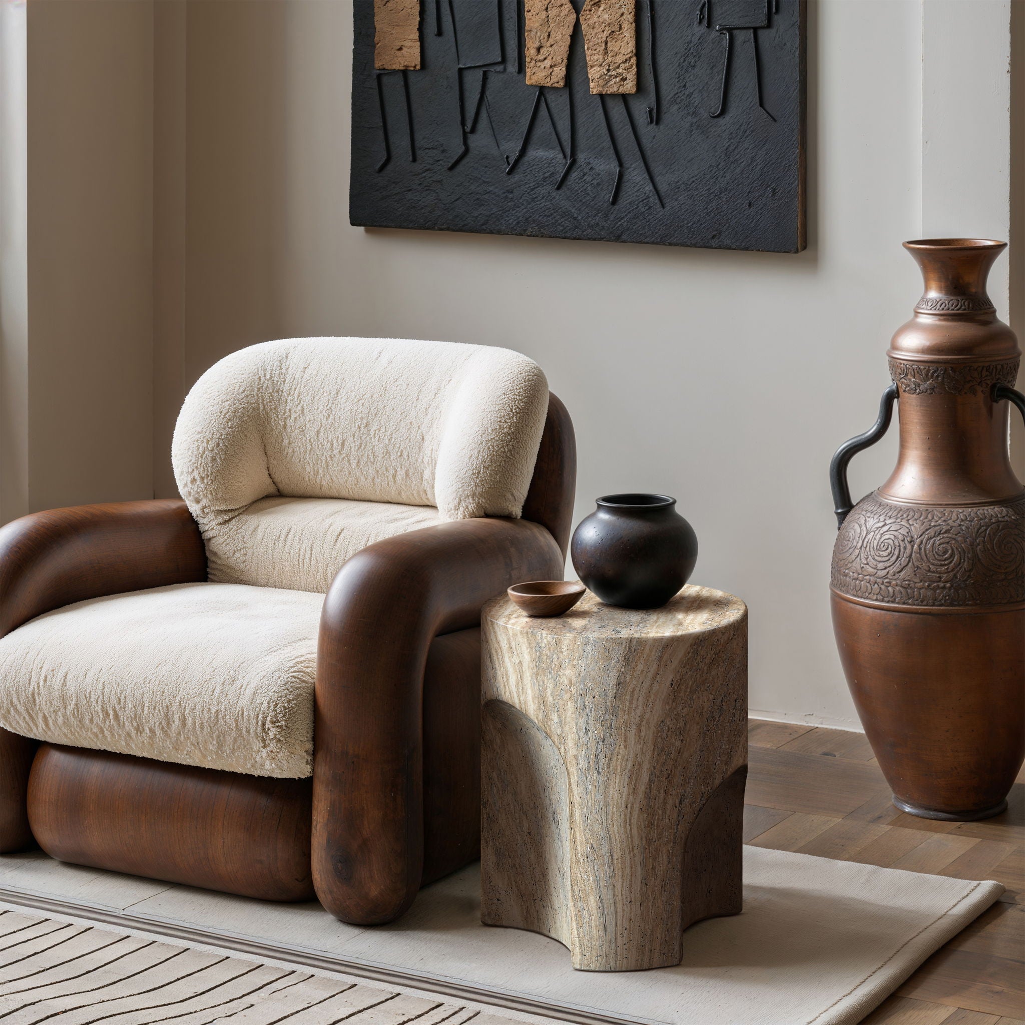 Olira - Concrete And Fiberglass Indoor / Outdoor End Table - Urban Living Furniture (Los Angeles, CA)