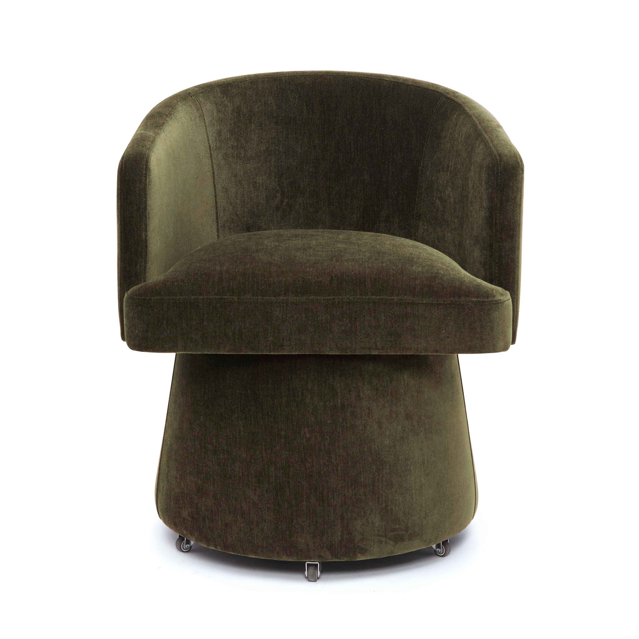 Kristen - Upcycled Chenille Rolling Desk Chair - Urban Living Furniture (Los Angeles, CA)