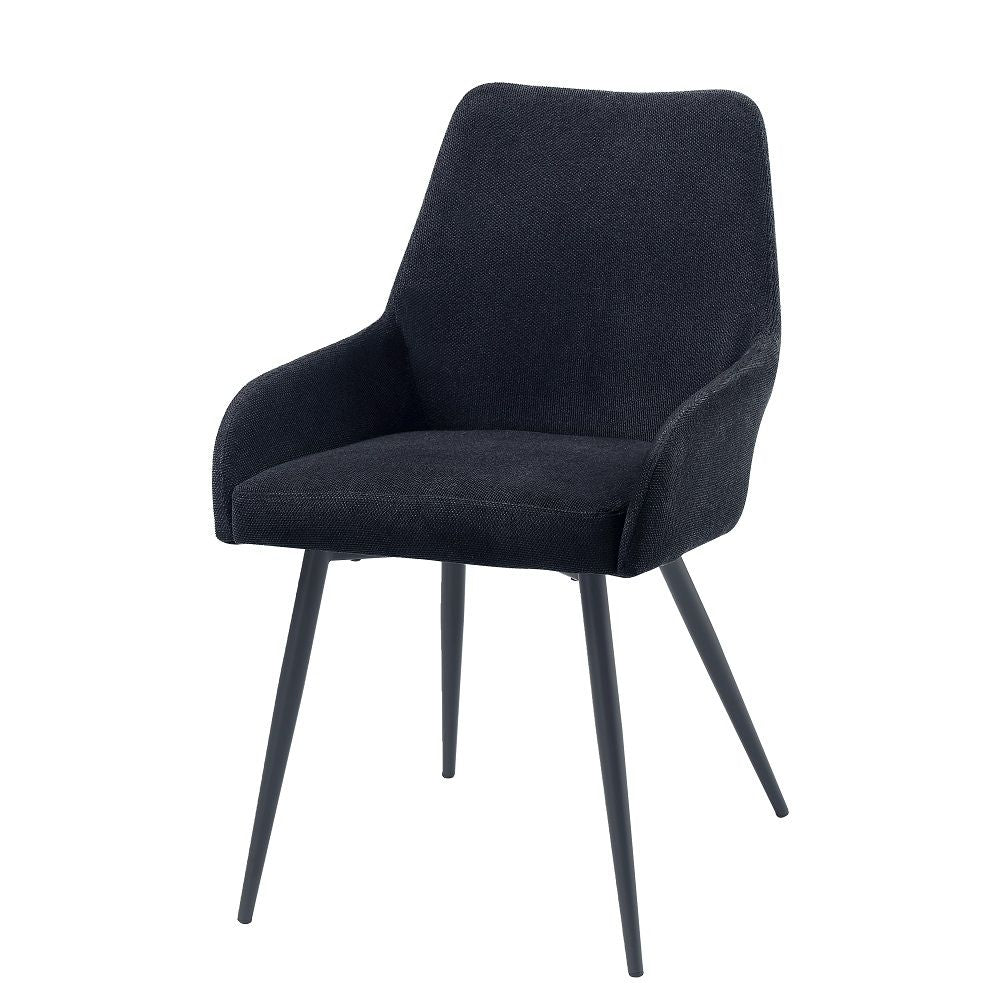 Zudora - Side Chair (Set of 2) - Black Linen - Urban Living Furniture (Los Angeles, CA)