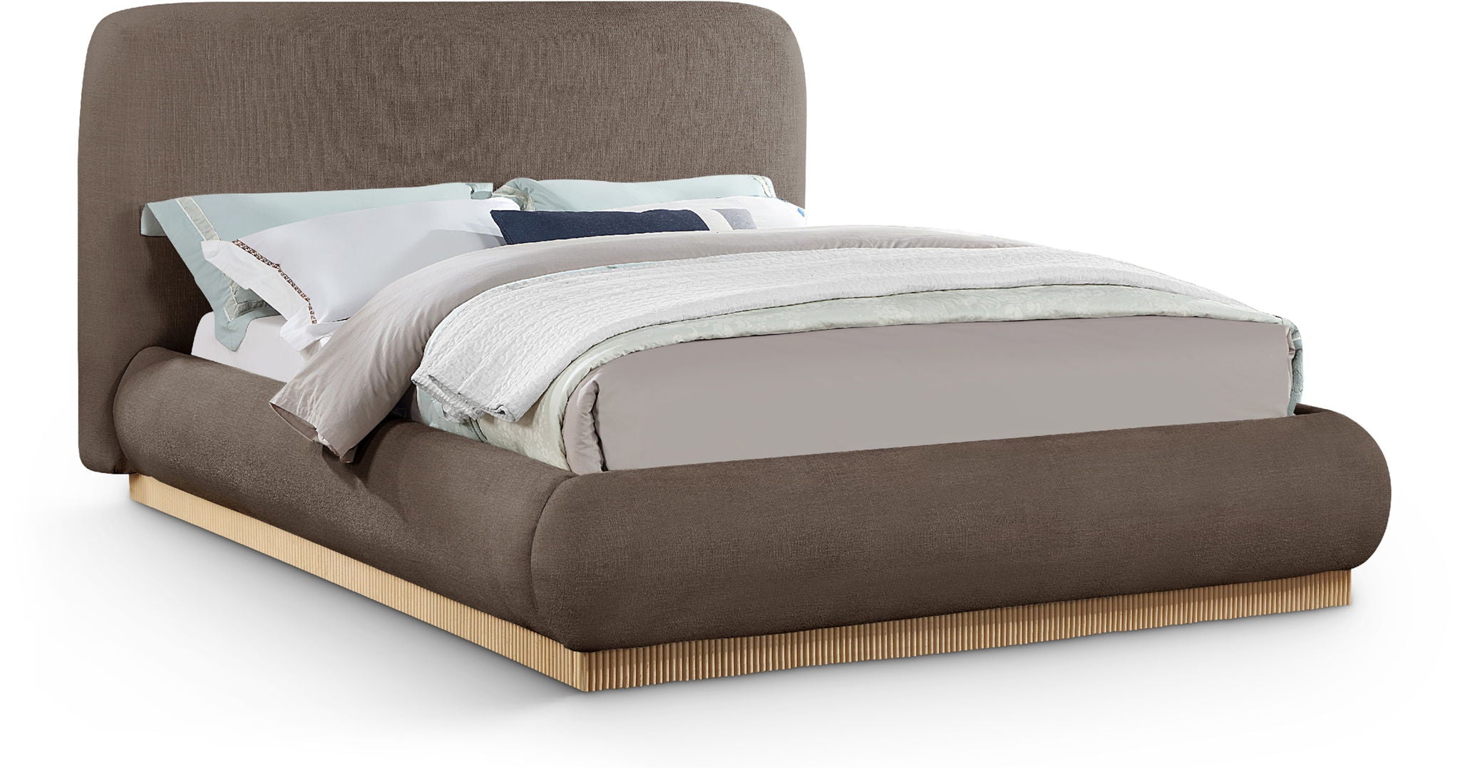 Rigby - Linen Bed With Natural Base - Urban Living Furniture (Los Angeles, CA)