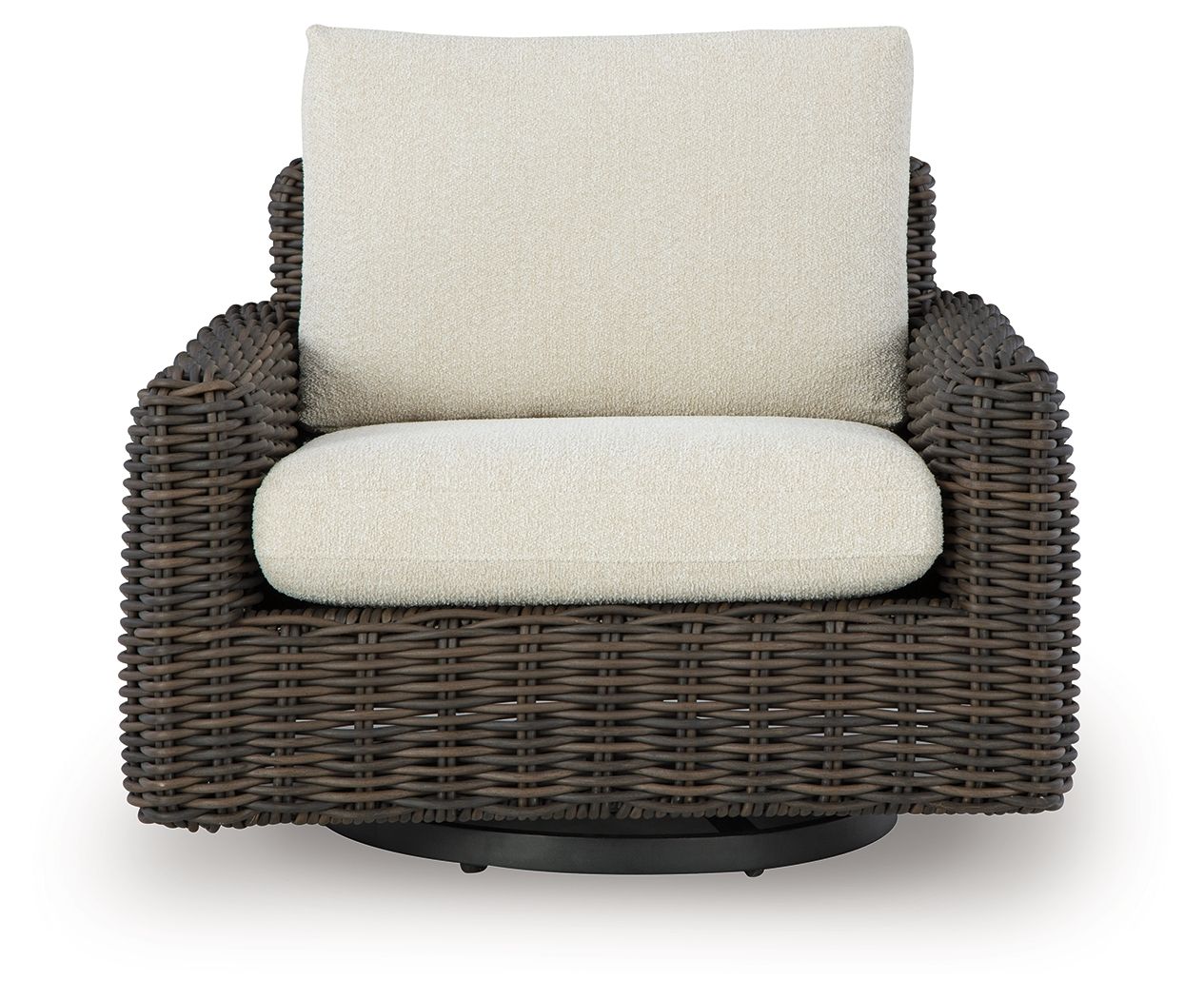 Kimora - Beige / Dark Brown - Swivel Glider Lounge With Cushion - Urban Living Furniture (Los Angeles, CA)