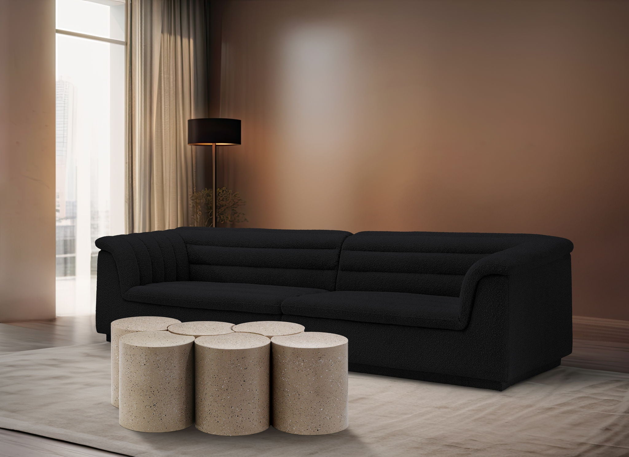 Dimple - 6 Piece Modular Coffee Table - Terazzo Finish - Urban Living Furniture (Los Angeles, CA)