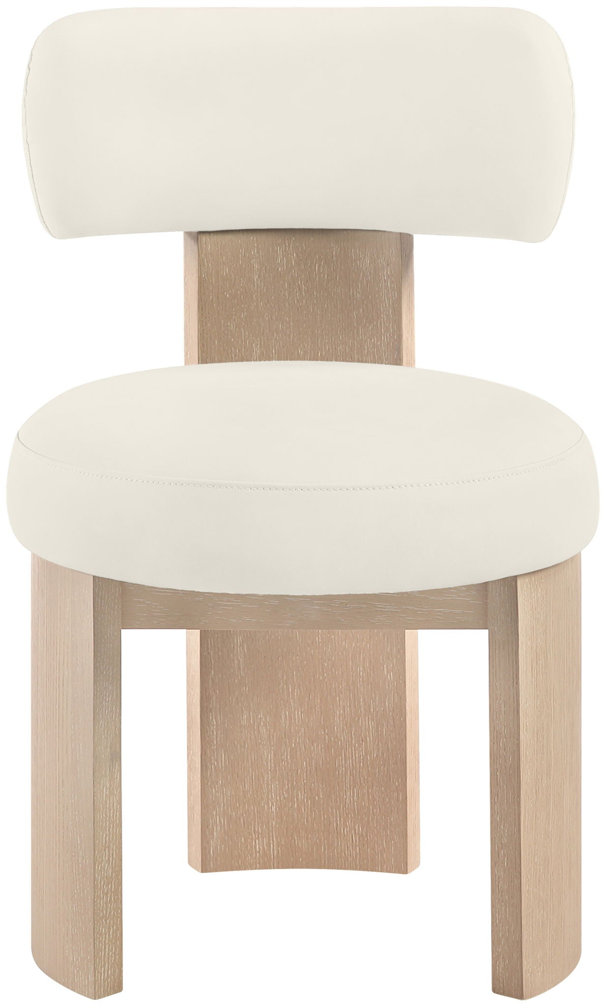 Atelier - Vegan Leather Upholstered Dining Chair (Set of 2) - Painted Natural Frame - Urban Living Furniture (Los Angeles, CA)