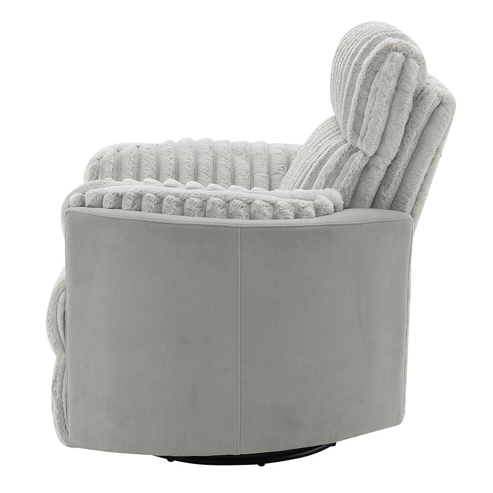 Emee - Glider Recliner With Swivel - Gray Corduroy - Urban Living Furniture (Los Angeles, CA)