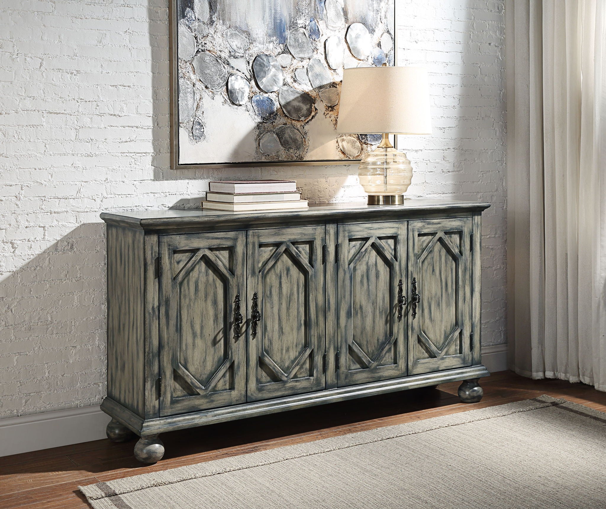 Pavan - Console Cabinet - Rustic Gray - Urban Living Furniture (Los Angeles, CA)