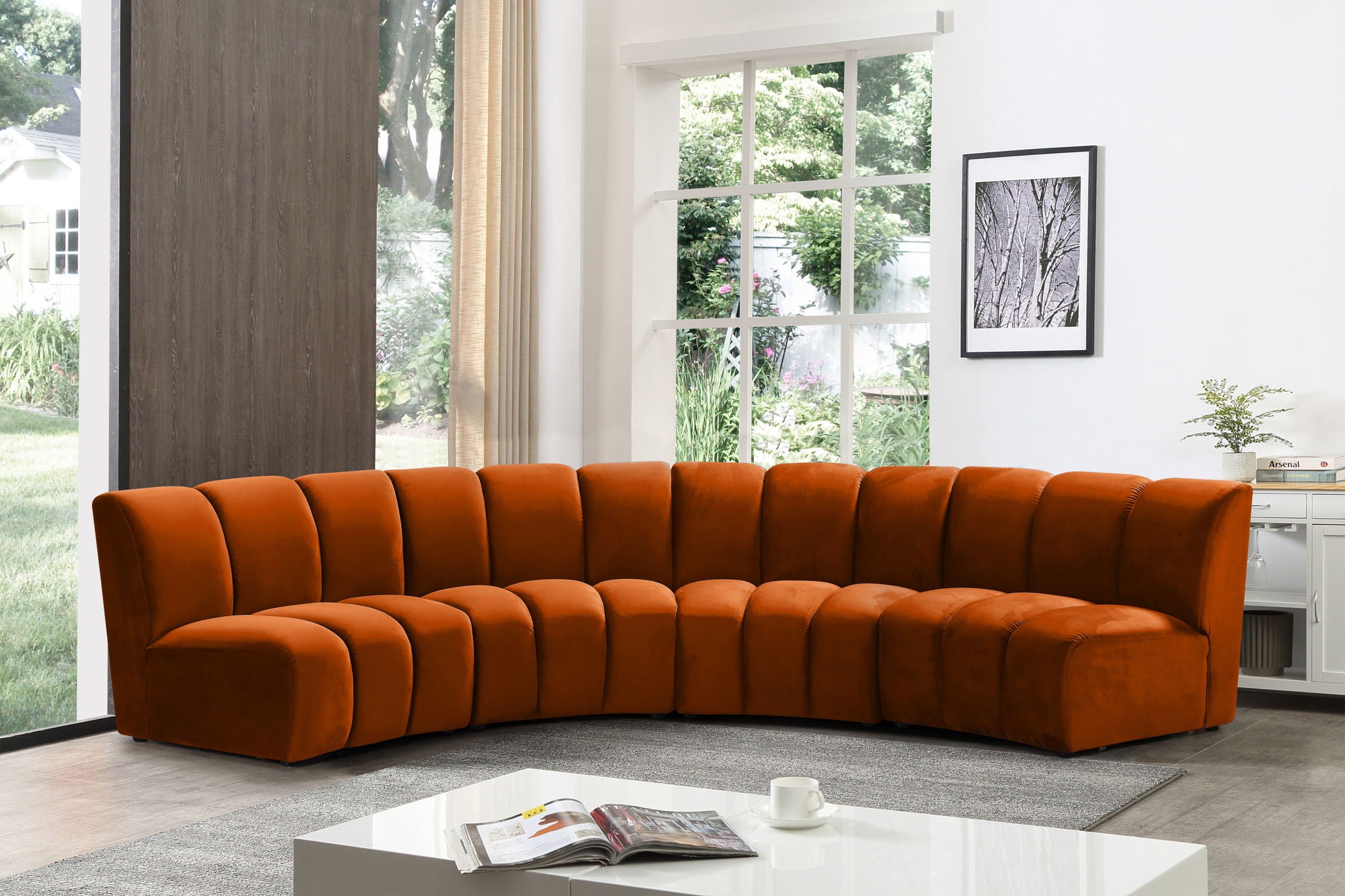 Infinity - 4 Piece Velvet Modular Sectional - Urban Living Furniture (Los Angeles, CA)