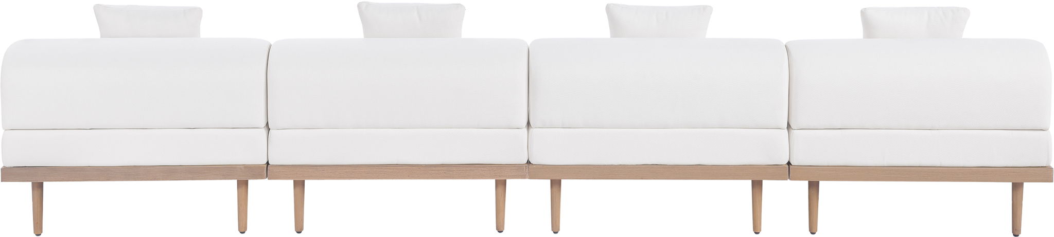 Laguna - 4 Piece 142" Upholstered Outdoor Patio Modular Armless Sofa - Urban Living Furniture (Los Angeles, CA)